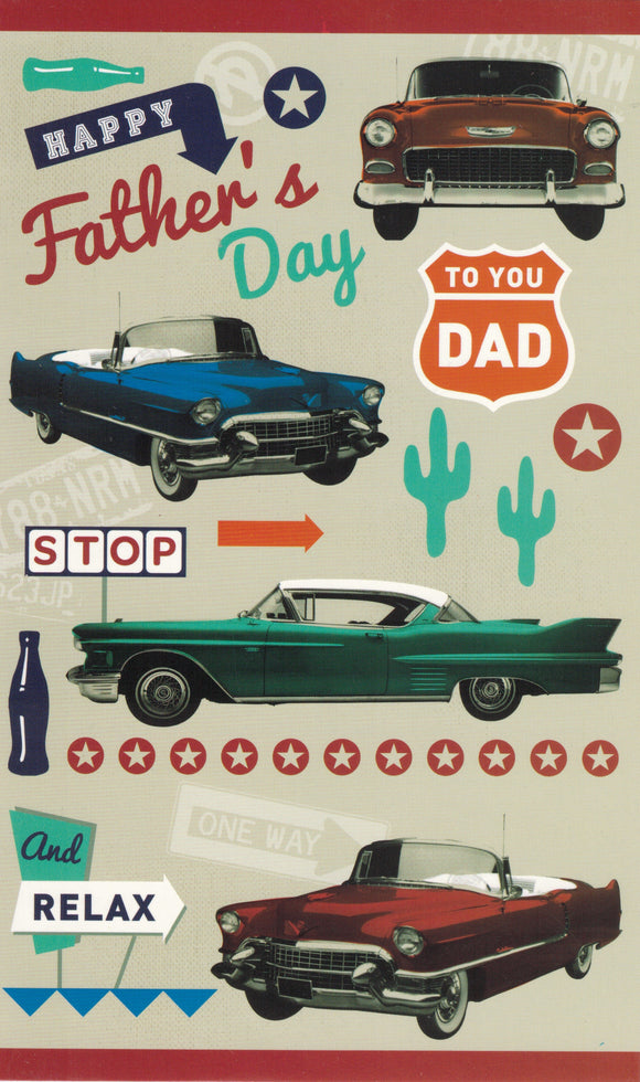 Jordan Fathers Day Greeting Card - American Muscle Cars