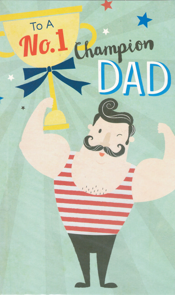 Jordan Fathers Day Greeting Card - Muscle Man