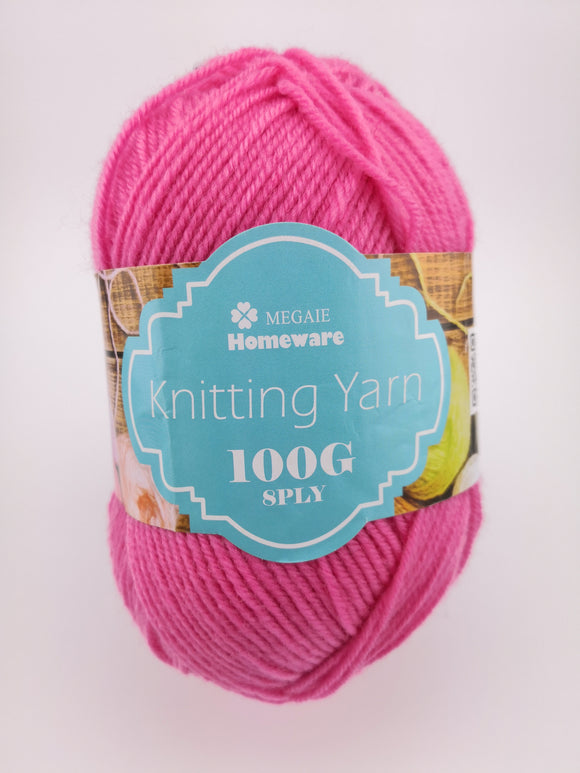 #13 Knitting Yarn (100g) - Peony Pink
