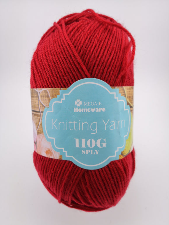 #14 Knitting Yarn 110g - Cherry Red