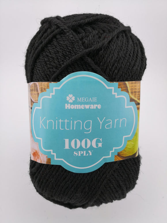 #03 Knitting Yarn 100g - Black
