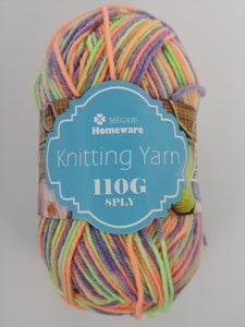#S6 Knitting Yarn (110g) - Multi Pastel