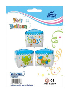 Foil Balloon (35x70cm) - Cube Baby Boy