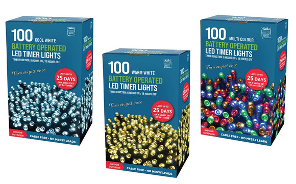 B/O LED Timer Lights 100PC
