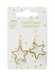 Christmas Metal Earrings - Bow or Star