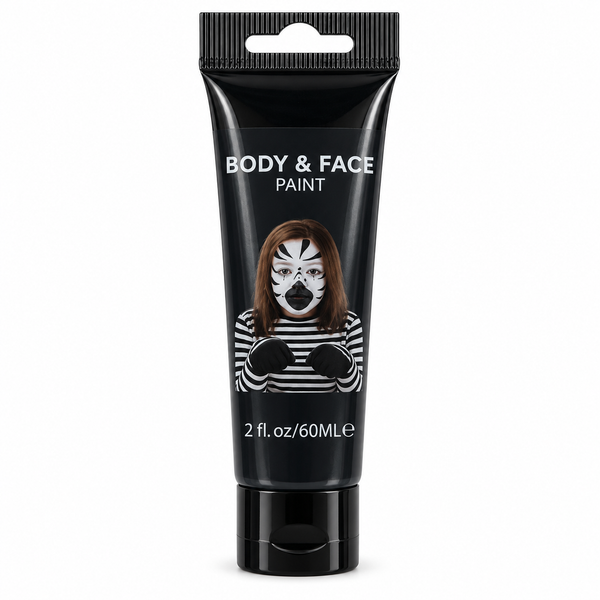 Black body and face paint, 60ml tube