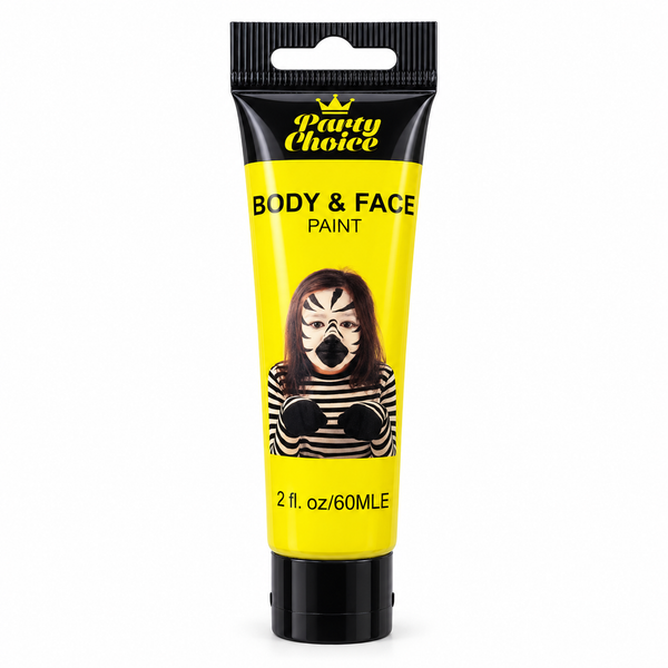 Yellow body and face paint, 60ml tube