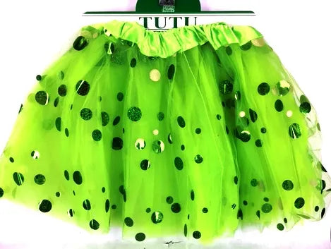 Adult Tutu With Reflective Polka Dots (L:40cm) - Green