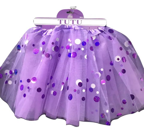 Adult Tutu With Reflective Polka Dots (L:40cm) - Purple