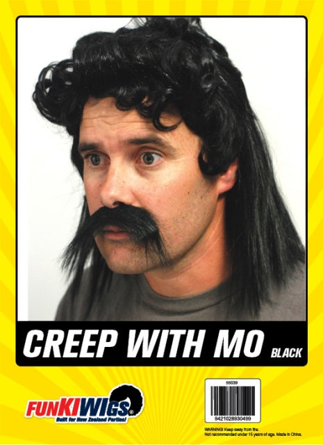 Creep With Mo Black adult wig