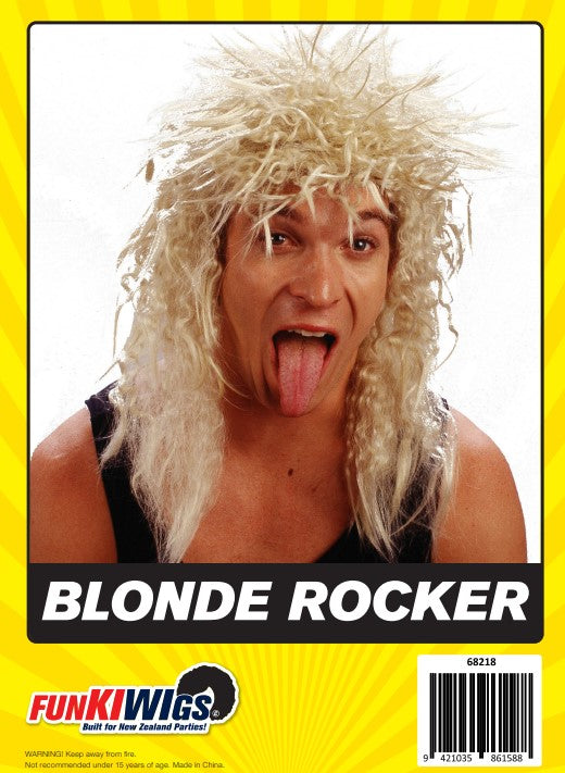 Blonde Rocker adult wig