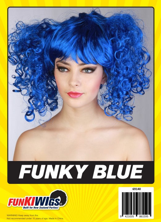Funky Blue adult wig