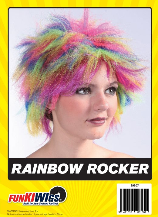 Rainbow Rocker adult wig