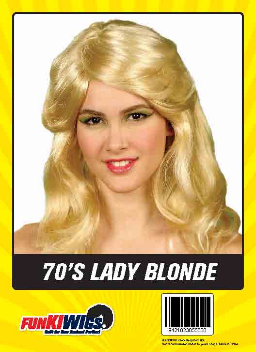 70's Lady Blonde adult wig