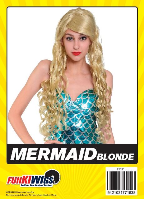Mermaid Blonde adult wig