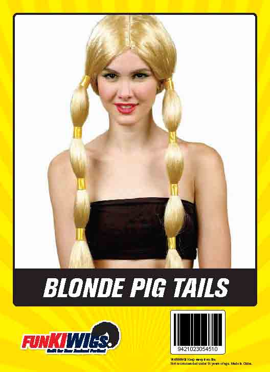 Blonde Pig Tails adult wig