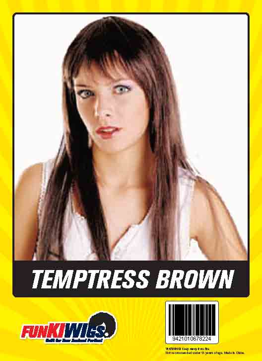 Temptress Brown adult wig