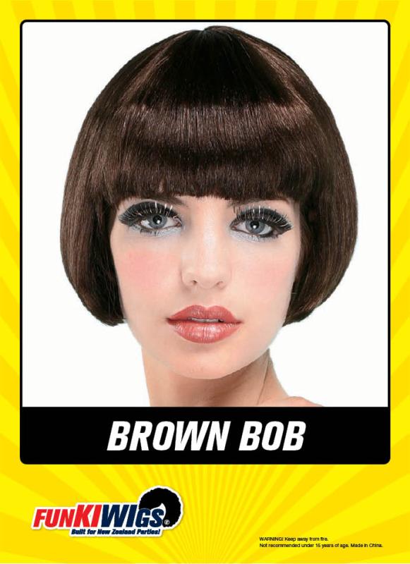 Brown Bob adult wig