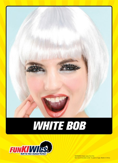 White Bob adult wig