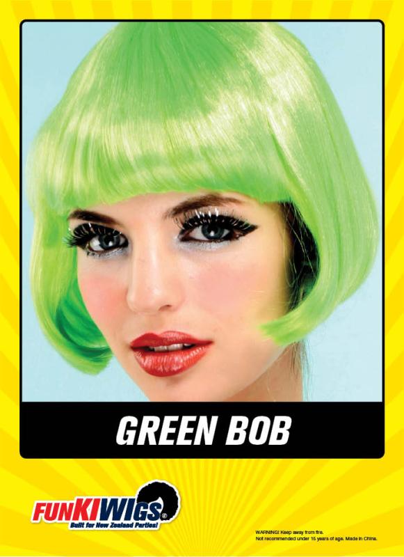 Green Bob adult wig