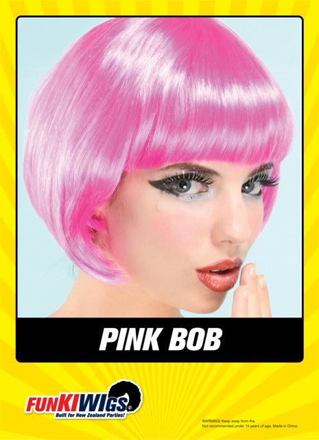 Pink Bob adult wig