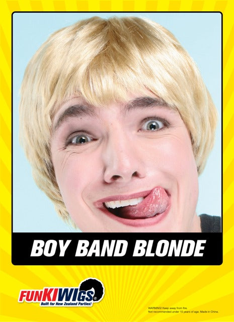 Boy Band Blonde adult wig