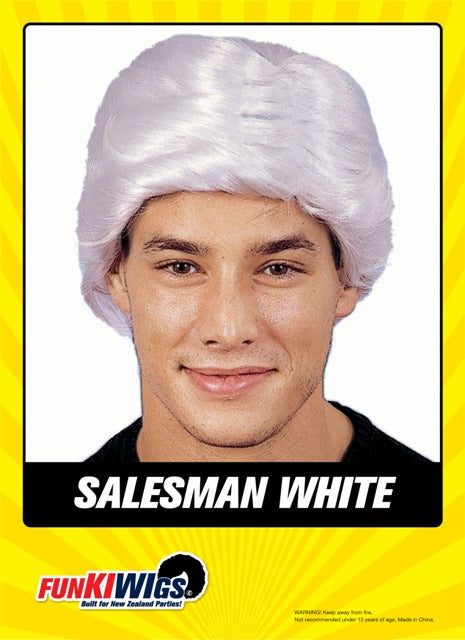 Salesman White adult wig