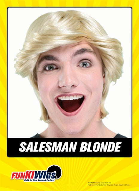 Salesman Blonde adult wig