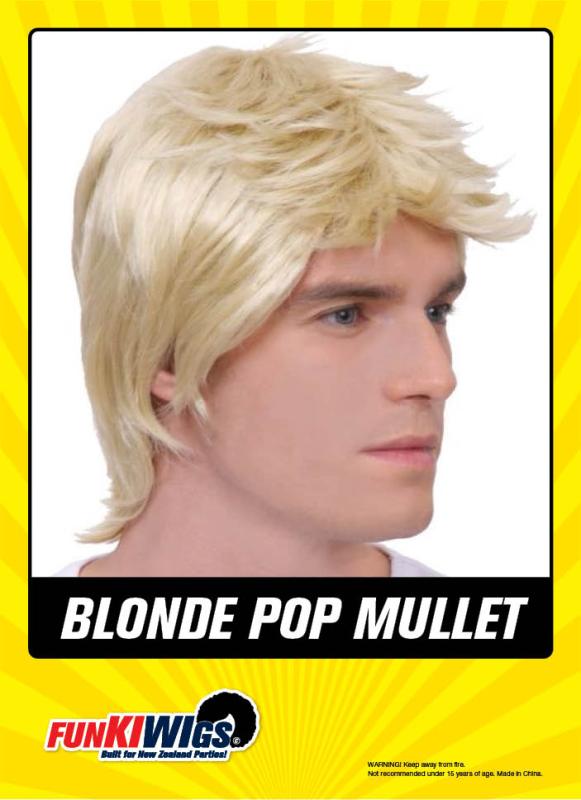 Blonde Pop Mullet adult wig