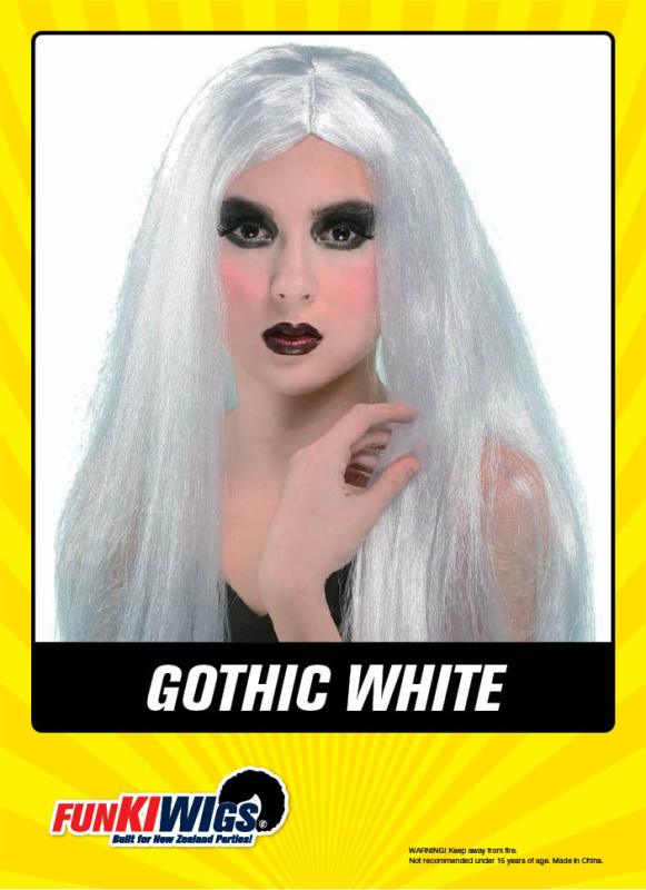 Gothic White adult wig