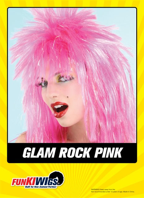 Glam Rock Pink adult wig