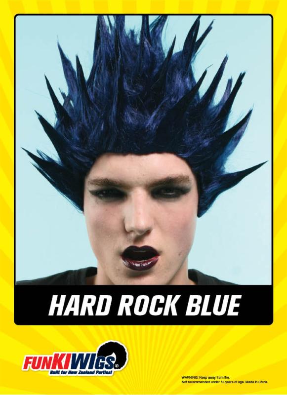 Hard Rock Blue adult wig