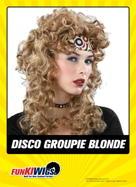 Disco Groupie Blonde adult wig