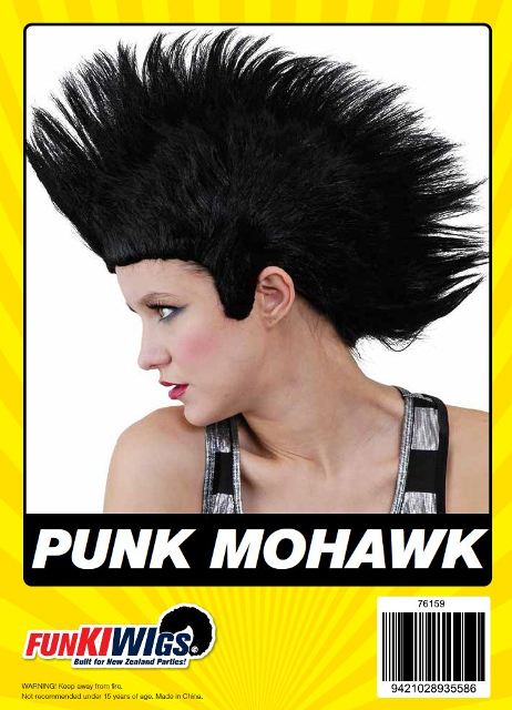 Punk Mohawk adult wig