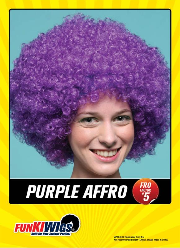 Purple Afro adult wig