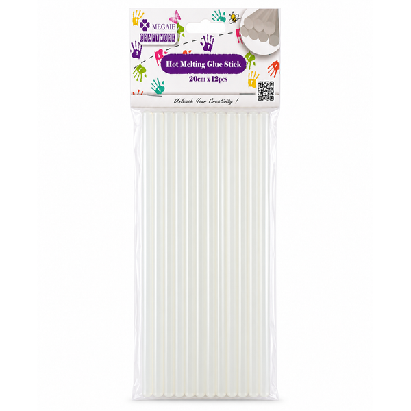 Craft Hot Glue Gun Sticks (Dia:7mm X L:20cm) 12PK - Clear — AC291