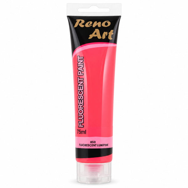 #850 Reno Art Acrylic Paint (75ml) - Fluorescent Lumipink