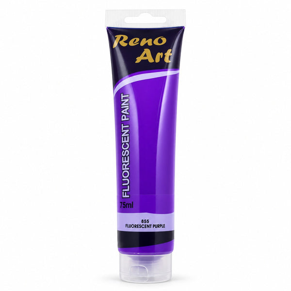 #855 Reno Art Acrylic Paint (75ml) - Fluorescent Purple