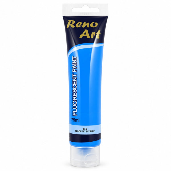 #865 Reno Art Acrylic Paint (75ml) - Fluorescent Blue