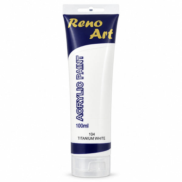 #104 Reno Art Acrylic Paint (100ml) - Titanium White