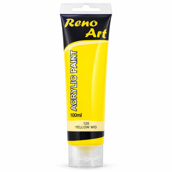 #120 Reno Art Acrylic Paint (100ml) - Yellow Mid