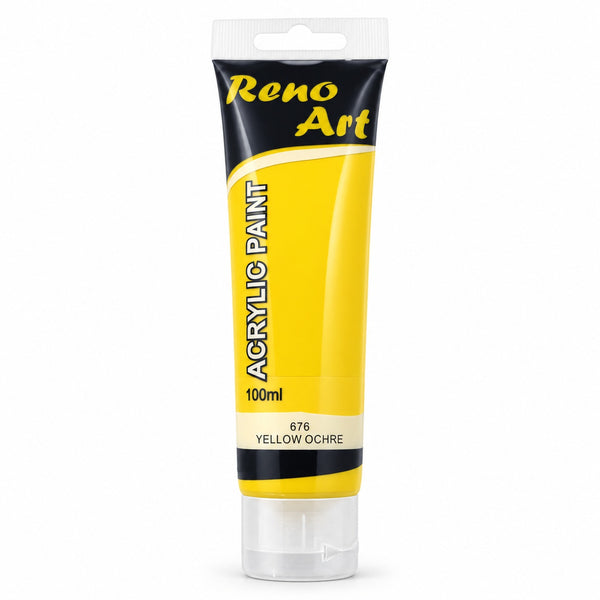 #676 Reno Art Acrylic Paint (100ml) - Yellow Ochre