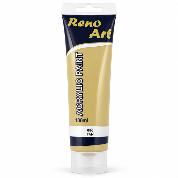 #680 Reno Art Acrylic Paint (100ml) - Tan