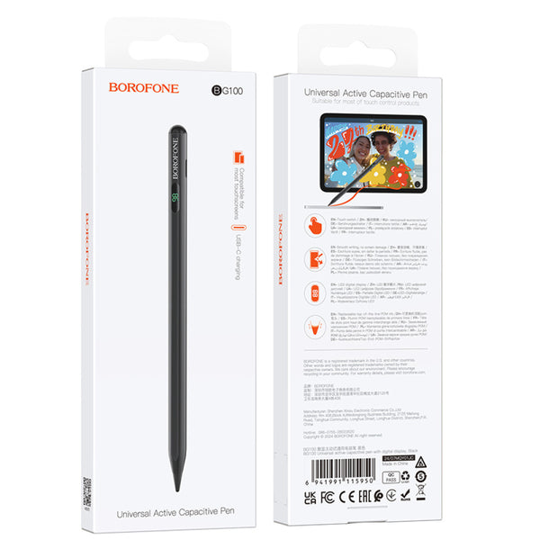 BG100 Universal active capacitive pen with digital display