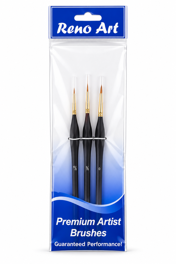 Reno Art Miniature Detail Brush Set - 3 Piece (BS-303-3)