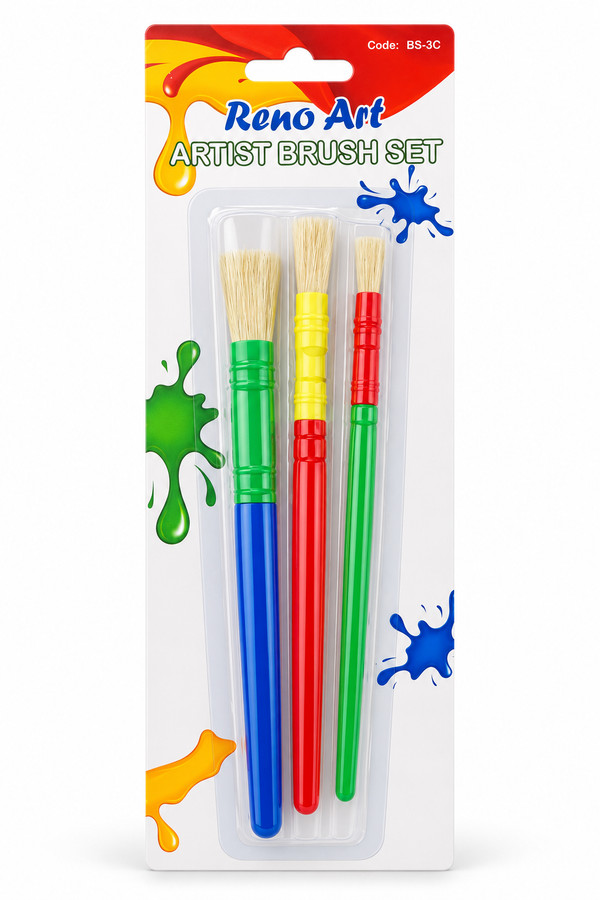 Reno Art Poster Paint Brush Set - 3 Piece (BS-3C)