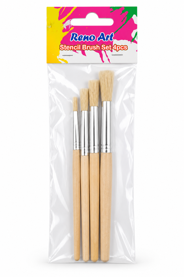 Reno Art Stencil Brush Set - 4 Piece (BS-4C)