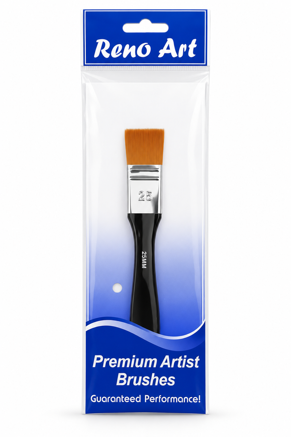 Reno Art Flat Synthetic Brush - 25mm (BS-844F25)