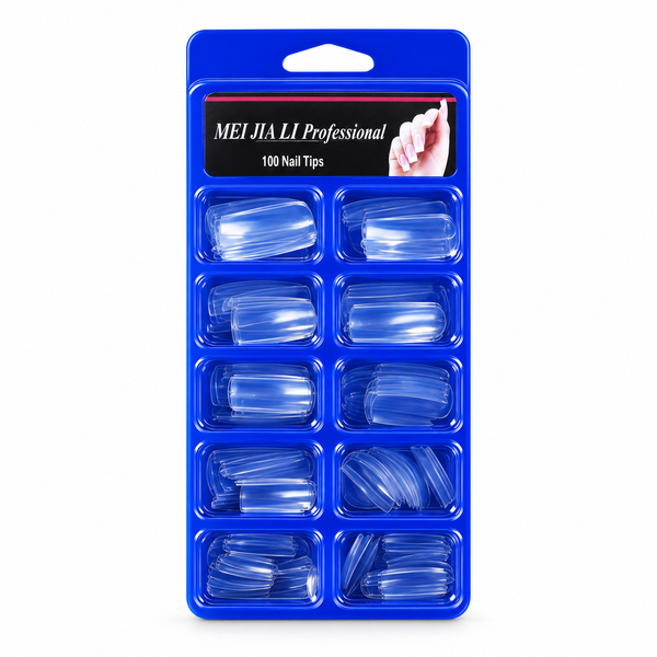 Artificial Nail Tips 100pc – French Cut Clear