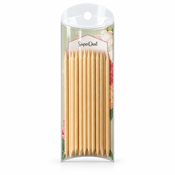 SuperDeal Wooden Manicure Sticks – 24 Pack